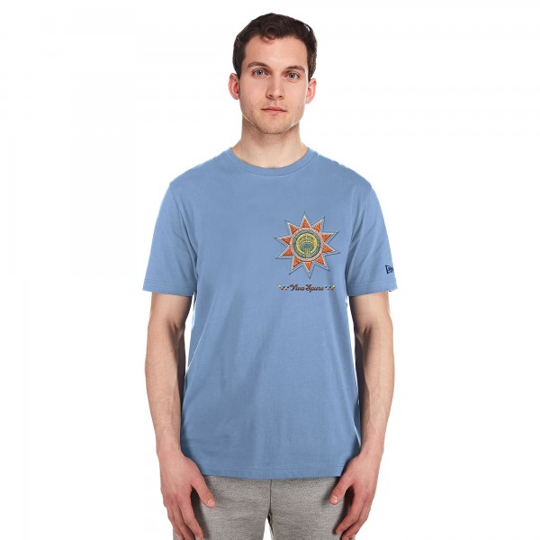 Футболка San Antonio Spurs New Era 2024/25 City Edition Chenille Heavyweight - Light Blue