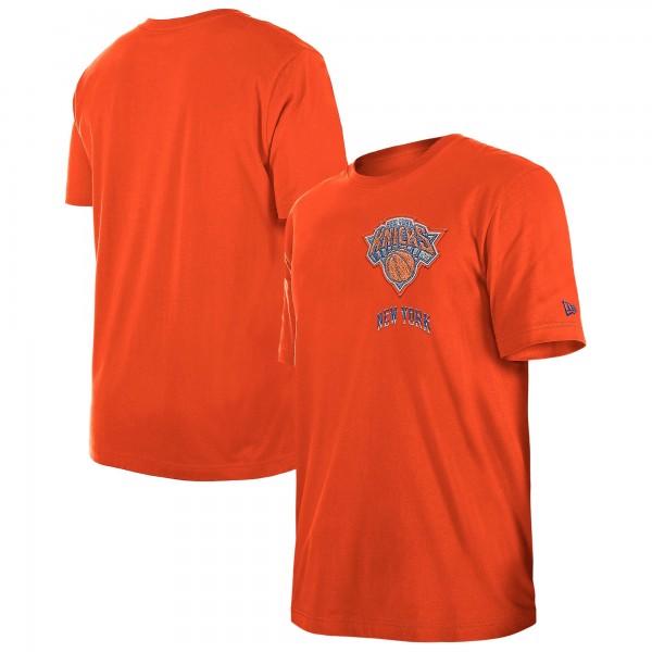 Футболка New York Knicks New Era 2024/25 City Edition Chenille Heavyweight - Orange