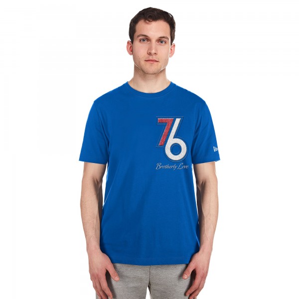 Футболка Philadelphia 76ers New Era 2024/25 City Edition Chenille Heavyweight - Royal