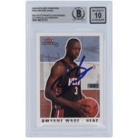 Dwyane Wade Miami Heat Autographed 2003-04 Fleer Tradition #265 Beckett Fanatics Witnessed Authenticated 10 Rookie Card