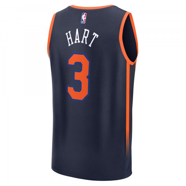 Игровая джерси Josh Hart New York Knicks Fanatics Fast Break Replica Player - Statement Edition - Navy