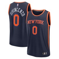 Игровая джерси Donte DiVincenzo New York Knicks Fanatics Fast Break Replica Player - Statement Edition - Navy