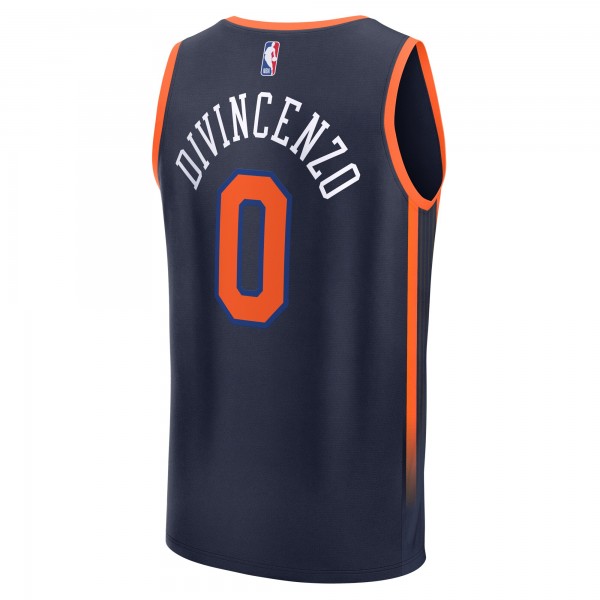 Игровая джерси Donte DiVincenzo New York Knicks Fanatics Fast Break Replica Player - Statement Edition - Navy
