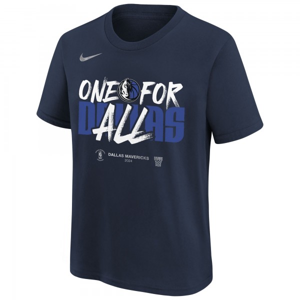 Футболка Dallas Mavericks Nike Youth 2024 NBA Playoffs Mantra - Navy