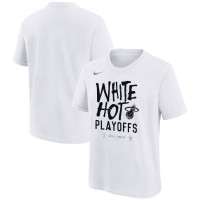 Футболка Youth Miami Heat Nike White 2024 NBA Playoffs Mantra