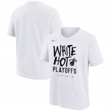 Футболка Youth Miami Heat Nike White 2024 NBA Playoffs Mantra