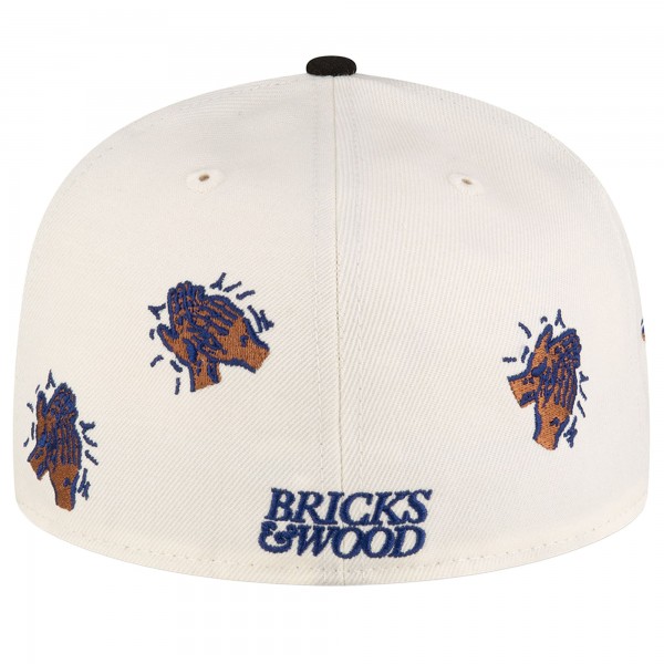Бейсболка Bricks & Wood x Los Angeles Dodgers New Era Cream 59FIFTY