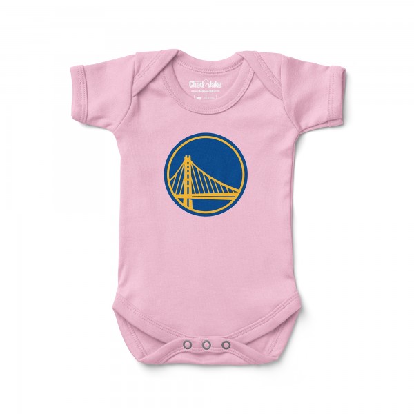 Newborn & Малышам Golden State Warriors Chad & Jake Pink Primary Logo Bodysuit