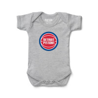 Newborn & Малышам Detroit Pistons Chad & Jake Heather Gray Primary Logo Bodysuit