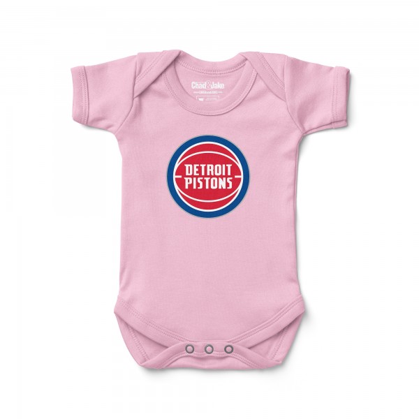 Newborn & Малышам Detroit Pistons Chad & Jake Pink Primary Logo Bodysuit