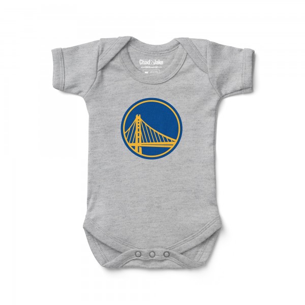 Newborn & Малышам Golden State Warriors Chad & Jake Heather Gray Primary Logo Bodysuit
