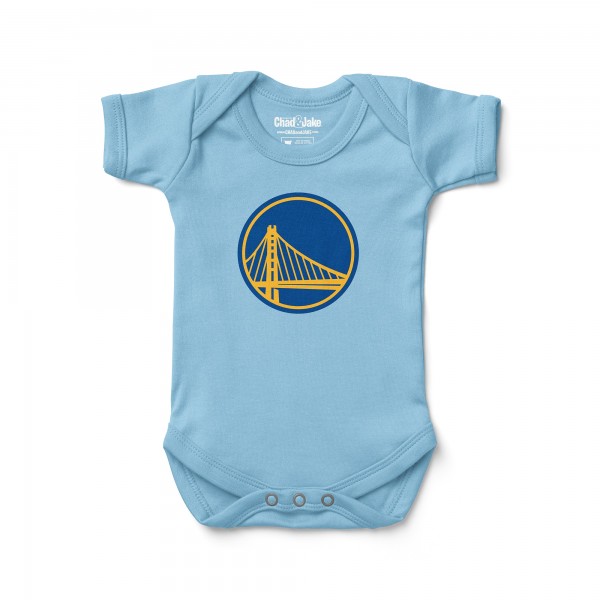 Newborn & Малышам Golden State Warriors Chad & Jake Light Blue Primary Logo Bodysuit