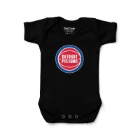 Newborn & Малышам Detroit Pistons Chad & Jake Black Primary Logo Bodysuit
