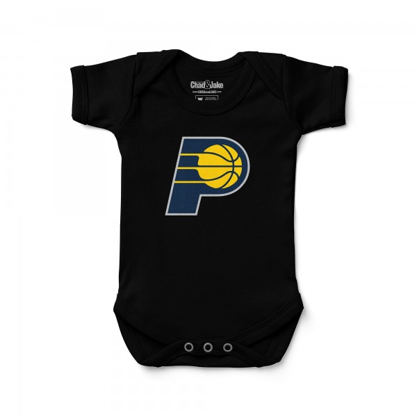Newborn & Малышам Indiana Pacers Chad & Jake Black Primary Logo Bodysuit