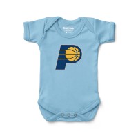 Newborn & Малышам Indiana Pacers Chad & Jake Light Blue Primary Logo Bodysuit