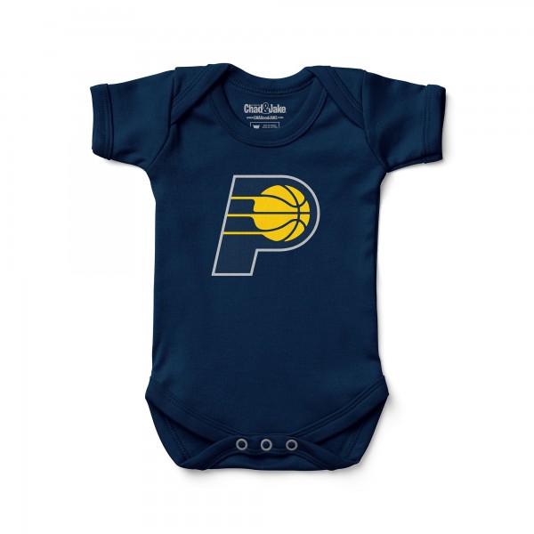 Newborn & Малышам Indiana Pacers Chad & Jake Navy Primary Logo Bodysuit