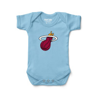 Newborn & Малышам Miami Heat Chad & Jake Light Blue Primary Logo Bodysuit