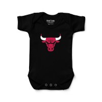 Newborn & Малышам Chicago Bulls Chad & Jake Black Primary Logo Bodysuit