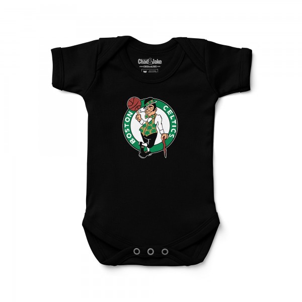Newborn & Малышам Boston Celtics Chad & Jake Black Primary Logo Bodysuit