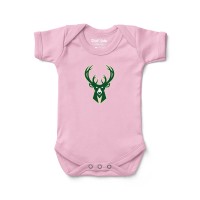 Newborn & Малышам Milwaukee Bucks Chad & Jake Pink Primary Logo Bodysuit