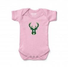Newborn & Малышам Milwaukee Bucks Chad & Jake Pink Primary Logo Bodysuit