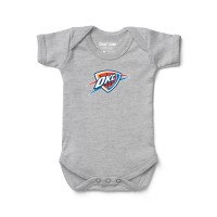 Newborn & Малышам Oklahoma City Thunder Chad & Jake Heather Gray Primary Logo Bodysuit