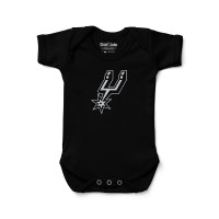Детская San Antonio Spurs Chad & Jake Black Primary Logo Bodysuit