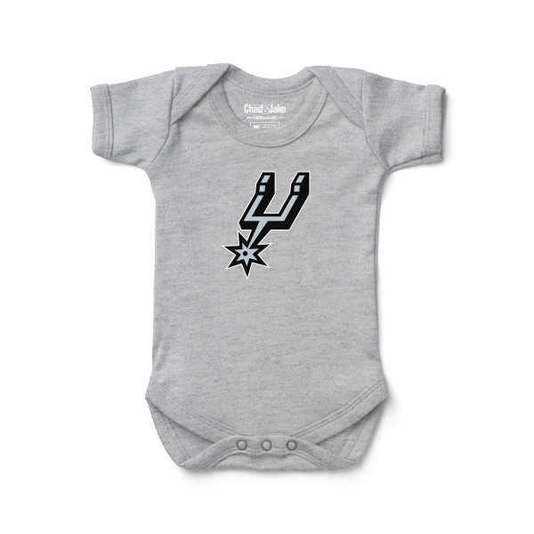 Детская San Antonio Spurs Chad & Jake Heather Gray Primary Logo Bodysuit
