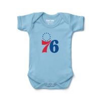 Newborn & Малышам Philadelphia 76ers Chad & Jake Light Blue Primary Logo Bodysuit