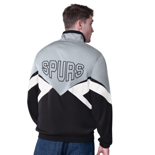 Куртка San Antonio Spurs Starter Silver/Black Rush Applique Full-Zip Track