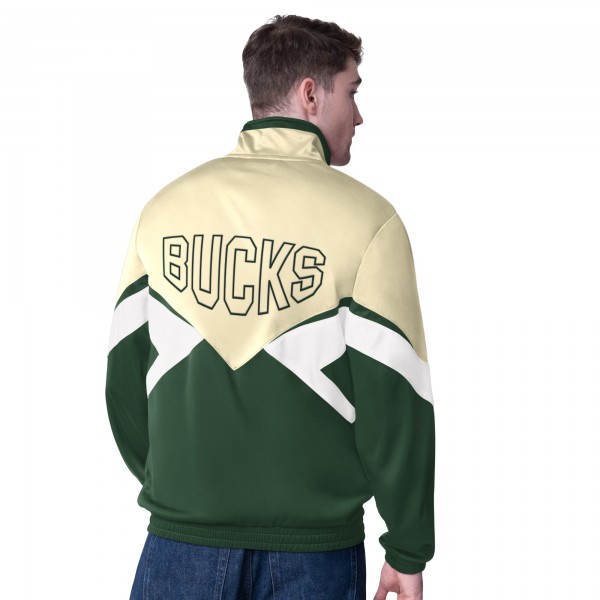 Кофта на молнии Milwaukee Bucks Starter Rush Applique Track - Hunter Green