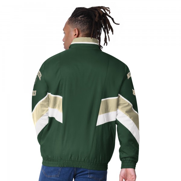 Кофта на молнии Milwaukee Bucks Starter Captain Oxford - Hunter Green