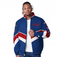 Philadelphia 76ers Starter Royal Captain Oxford Full-Zip Jacket