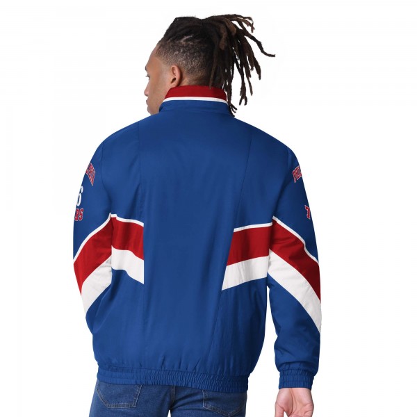 Philadelphia 76ers Starter Royal Captain Oxford Full-Zip Jacket
