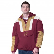 Cleveland Cavaliers Starter Wine/Gold Charger Half-Zip Pullover Jacket