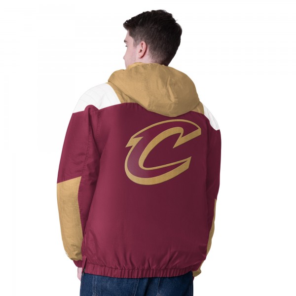Cleveland Cavaliers Starter Wine/Gold Charger Half-Zip Pullover Jacket