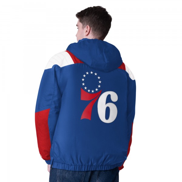 Philadelphia 76ers Starter Royal/Red Charger Half-Zip Pullover Jacket