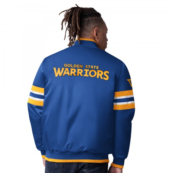 Бомбер Golden State Warriors Starter Scout Varsity Satin - Royal