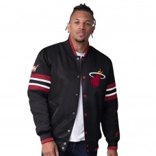 Куртка на кнопках Miami Heat Starter Black Scout Varsity Satin