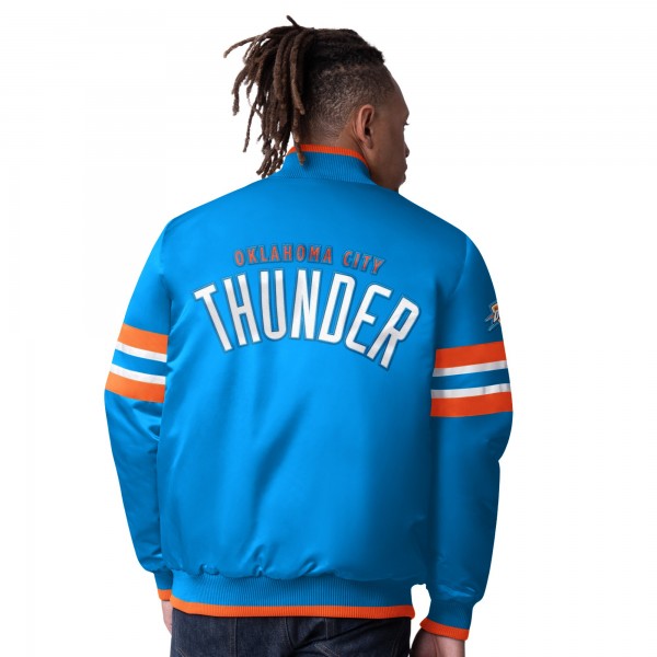 Куртка на кнопках Oklahoma City Thunder Starter Blue Scout Varsity Satin