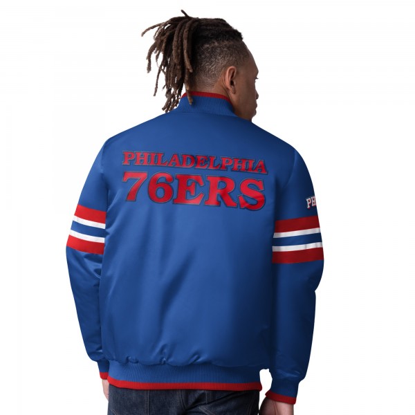 Philadelphia 76ers Starter Royal Scout Varsity Satin Full-Snap Jacket