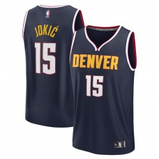 Джерси Denver Nuggets Nikola Jokic Fanatics Navy Fast Break Replica Player - Icon Edition