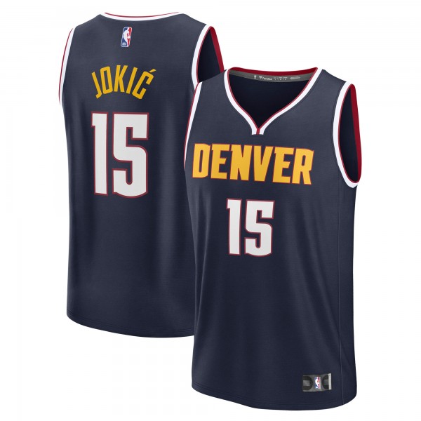Джерси Denver Nuggets Nikola Jokic Fanatics Navy Fast Break Replica Player - Icon Edition