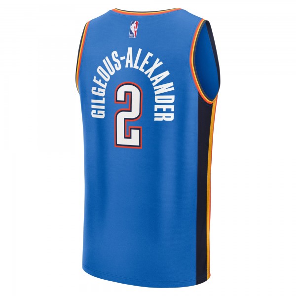 Игровая джерси Oklahoma City Thunder Shai Gilgeous-Alexander Blue Fast Break Replica Player - Icon Edition
