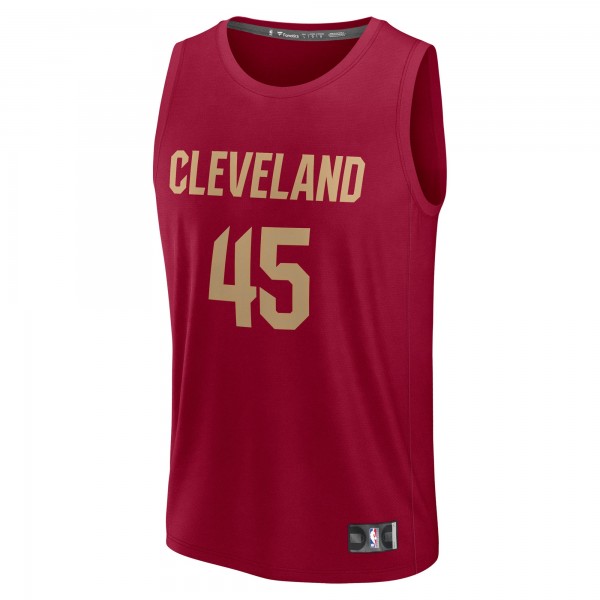 Джерси Cleveland Cavaliers Donovan Mitchell Fanatics Wine Fast Break Replica Player - Icon Edition