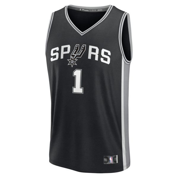 Джерси San Antonio Spurs Victor Wembanyama Fanatics Black Fast Break Replica - Icon Edition