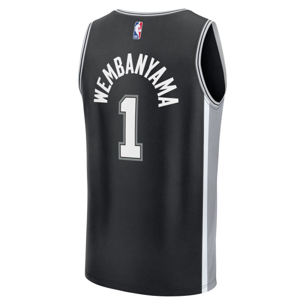 Джерси San Antonio Spurs Victor Wembanyama Fanatics Black Fast Break Replica - Icon Edition