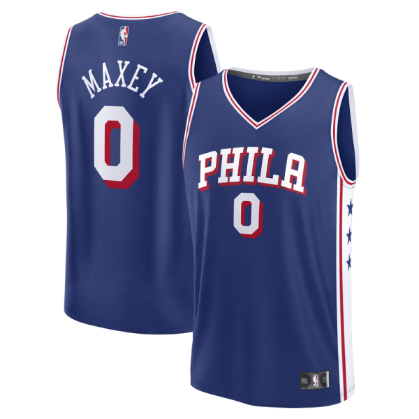 Джерси Philadelphia 76ers Tyrese Maxey Fanatics Royal Fast Break Replica - Icon Edition