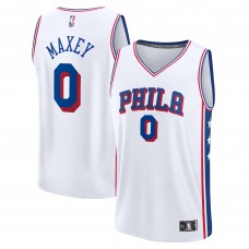 Джерси Philadelphia 76ers Tyrese Maxey Fanatics White Fast Break Replica Player - Association Edition