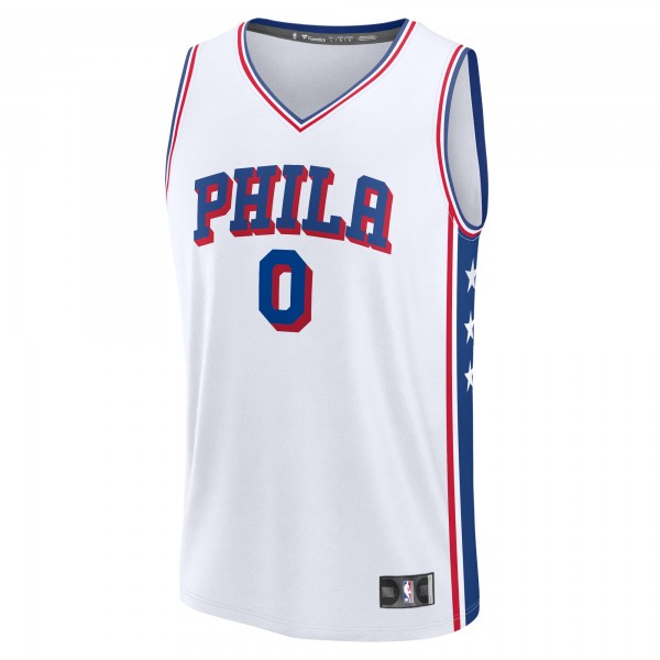 Джерси Philadelphia 76ers Tyrese Maxey Fanatics White Fast Break Replica Player - Association Edition